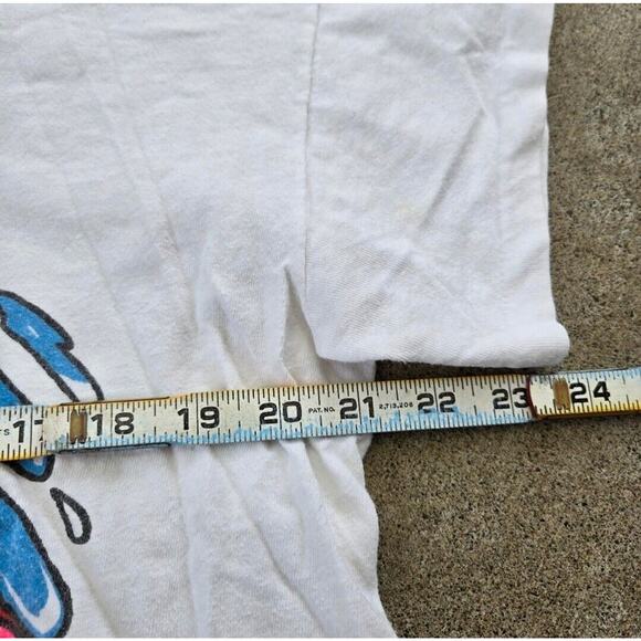 Vtg 80s 90s The Simpsons Bart Simpson Cowabunga T Shirt White Large Big Print - Picture 5 of 6